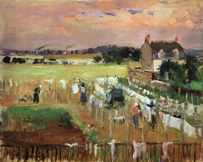 Hanging Out the Laundry to Dry, Berthe Morisot